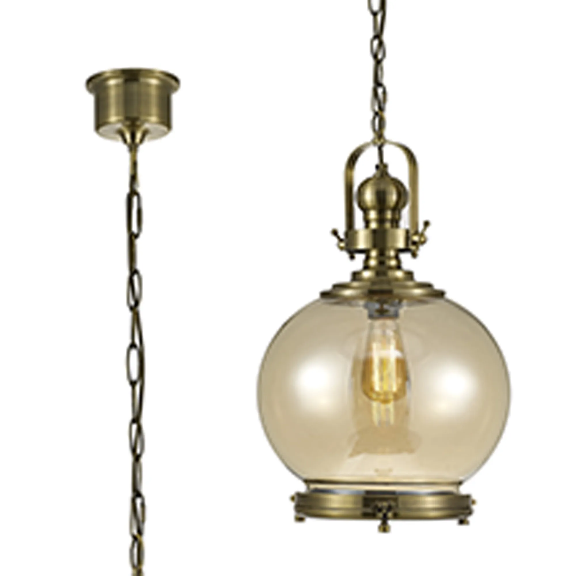 IL31597  Riley Glass Pendant 1 Light